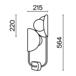 Фото 1 Настенный светильник (бра) Maytoni MOD164WL-02BS1