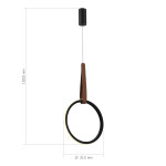 Фото 1 SL6131.403.12 Светильник подвесной ST-Luce Черный/Черный, Терракотовый LED 1*12W 4000K SHAPE