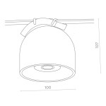 Фото 1 ST451.536.12.1 Св-к трек. Белый LED 1*12W 3000K 911Lm Ra90 60 IP20 D100xH107 48V BAND