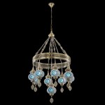 Фото 2 CL419186 Каир Мозаика Синяя Люстра