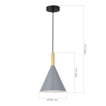 Фото 1 SLE1255-423-01 Светильник подвесной Черный/Серый E27 1*40W ARKET