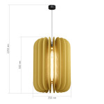 Фото 1 SL3004.443.01 Светильник подвесной ST-Luce Черный/Желтый E27 1*60W SENTITO