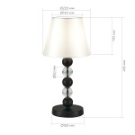 Фото 1 SL2003.404.01 Прикроватная лампа ST-Luce черный/белый E27 1*40W АВРОРА