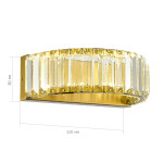 Фото 1 SL1622.301.01 Светильник настенный ST-Luce Латунь/Прозрачный LED 1*13W 4000K ТИВОЛИ