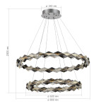 Фото 1 SL6009.103.02 Люстра подвесная ST-Luce Хром/Прозрачно-Дымчатый LED 1*45W 3000K ДИАМАНТА