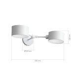 Фото 1 SLE183501-02 Светильник настенный Белый/Белый E14 2*60W GIMENTO