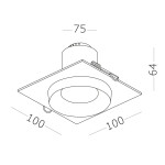 Фото 1 ST758.548.10 Св-к встр. Белый LED 1*10W 4000K 700Lm Ra>90 36° IP44 D79xH61 85-265V Встраиваемые светильники