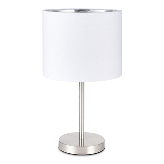 Фото SLE300554-01 Прикроватная лампа Никель/Белый, Серебристый E27 1*40W BRESCIA