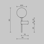 Фото 4 Настенный светильник (бра) Maytoni MOD172WL-01BS