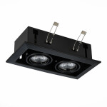 Фото 3 ST250.448.02 Св-к встр. Черный GU10 2*50W  L245xW126xH70 220V Без ламп Встраиваемые светильники