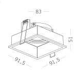 Фото 1 ST261.418.01 Св-к встр. Черный GU10 1*50W IP20 L91,5xW91,5xH5,2 220V Без ламп Встраиваемые светильники