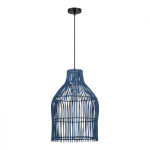 Фото 3 SL1513.403.01 Светильник подвесной ST-Luce Черный/Синий E27 1*40W CESTA