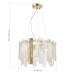 Фото 1 SL1636.203.06 Люстра подвесная ST-Luce Золотистый/Белый, Золотистый E14 6*40W SCOLARE