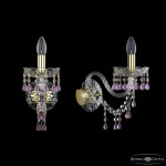 Фото 2 Бра хрустальные 1410B/1/195/XL G V7010 Bohemia Ivele Crystal