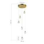 Фото 1 SL6114.203.06 Светильник подвесной ST-Luce Золотистый/Прозрачный LED 6*3W 3000K КАСКАТО