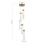 Фото 1 SL6236.303.05 Светильник подвесной ST-Luce Латунь/Прозрачный LED 5*12W 4000K CHAMPAGNE