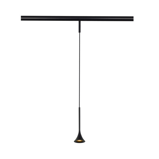 Фото ST688.436.05 Магнитный трековый светильник Черный LED 1*5W 3000K Lm Ra>90  IP20 D70xH225 24V SUPER5