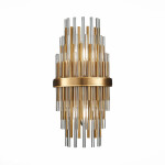 Фото SL1628.301.02 Бра ST-Luce Латунь/Прозрачный, Латунь E14 2*40W TERAMO