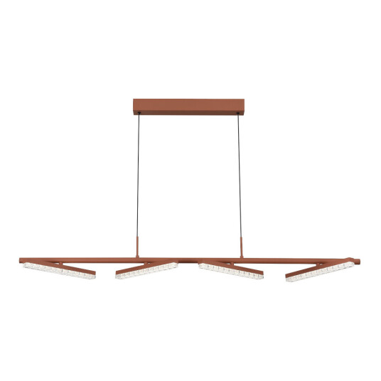 Фото SL1018.603.04 Светильник подвесной ST-Luce терракотовый/прозрачный LED 1*32W 4000K ЭВКЛИДИК