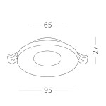 Фото 1 ST205.508.01 Св-к встр. Белый GU10 1*50W  D95xH27 220V Без ламп Встраиваемые светильники