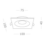 Фото 1 ST259.408.01 Св-к встр. Черный GU10 1*50W IP44 L100xW100xH40 -V Без ламп Встраиваемые светильники