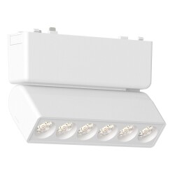 Фото ST675.536.06 Магнитный трековый светильник Белый LED 1*6W 3000K 360Lm Ra>90 IP20 L122xW26xH80 48V SKYFLAT