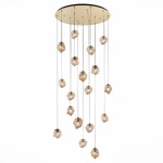 Фото 3 SL1175.303.18 Светильник подвесной ST-Luce Латунь/Янтарный E14 18*40W PORTICI