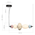 Фото 1 SL6134.423.01 Светильник подвесной ST-Luce черный/синий, желтый, розовый, опаловый LED 1*18W 3000K ФЛОРЕНТИНИ