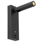 Фото 8 CL704431 Декарт Черный Св-к Настенный с USB