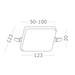 Фото 1 ST700.048.16 Св-к встр. Белый LED 1*16W 4000K 1 380Lm Ra80 120° IP20 L123xW123xH20 85-265V Встраиваемые светильники