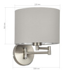 Фото 1 SLE300511-01 Светильник настенный Никель/Серый, Серебристый E27 1*40W BRESCIA