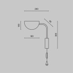 Фото 3 Настенный светильник (бра) Maytoni MOD126WL-01B