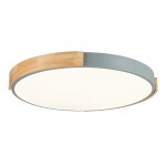 Фото 3 SLE201372-01 Светильник потолочный Серый, Светлое дерево/Белый LED 1*40W 3000K/4000K/6000K DELIA