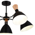 Фото 1 SLE1256-402-05 Светильник потолочный Черный/Черный, Светлое дерево, Золотистый E14 5*40W VISTA