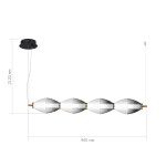 Фото 1 SL6130.403.24 Светильник подвесной ST-Luce Черный/Белый, Дымчатый LED 1*28W 3000K ICE