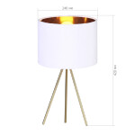 Фото 1 SL6242.504.01 Прикроватная лампа ST-Luce Золотистый/Белый E27 1*40W ФУЭГО