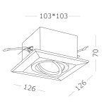 Фото 1 ST250.448.01 Св-к встр. Черный GU10 1*50W  L126xW126xH70 220V Без ламп Встраиваемые светильники