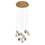 Фото 1 Подвесной светильник OD2440-13 gold/clear+amber+grey