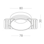 Фото 1 ST218.448.01 Св-к встр. Черный GU10 1*50W  IP20 D78xH30 165-265V Без ламп Встраиваемые светильники