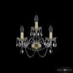 Фото 1 Бра хрустальные 1402B/2+1/160 G Bohemia Ivele Crystal