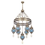Фото 1 CL419166 Каир Мозаика Синяя Люстра