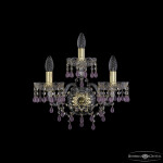 Фото 2 Бра хрустальные 1410B/2+1/160/XL G V7010 Bohemia Ivele Crystal