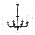 Фото 1 SL1114.403.08 Люстра подвесная ST-Luce Черный E14 8*40W ФОРТЕЗА