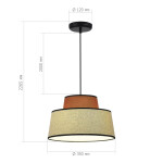 Фото 1 SL1354.423.01 Светильник подвесной ST-Luce Черный/Кирпичный,Бежевый, Черный E27 1*40W ДЖЕККИ