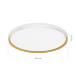 Фото 1 SLE1810-502-01 Светильник потолочный Белый, Золотистый/белая LED 1*42W 4000K HELST