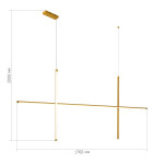 Фото 1 SL6207.203.50 Светильник подвесной ST-Luce Матовое золото LED 1*50W 3000K РЕТИКО