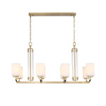 Фото SL1403.333.08 Люстра подвесная ST-Luce Латунь/Прозрачный E27*8 40W ОПАЛ