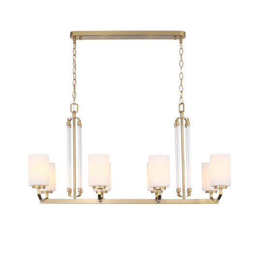 Фото SL1403.333.08 Люстра подвесная ST-Luce Латунь/Прозрачный E27*8 40W ОПАЛ