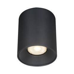 Фото ST167.402.01 Светильник потолочный Черный GU10 1*50W IP20 D80xH95 220V Без ламп Накладные светильники