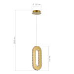 Фото 1 SL6506.203.01 Светильник подвесной ST-Luce Золотистый/Золотистый, Прозрачный LED 1*9W 3000K ЛУНГО
